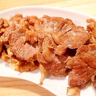 【簡単３ステップ】ラム肉と舞茸の玉葱ポン酢焼き